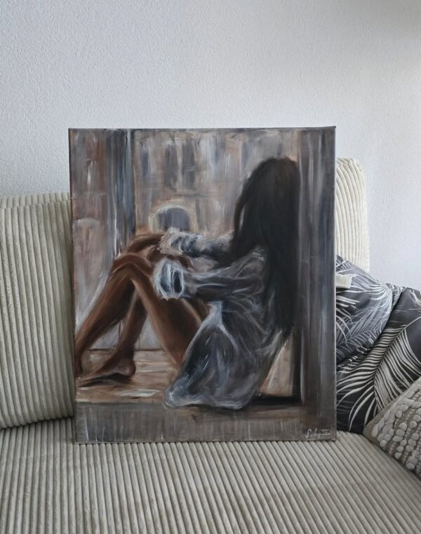 Frau am Fenster